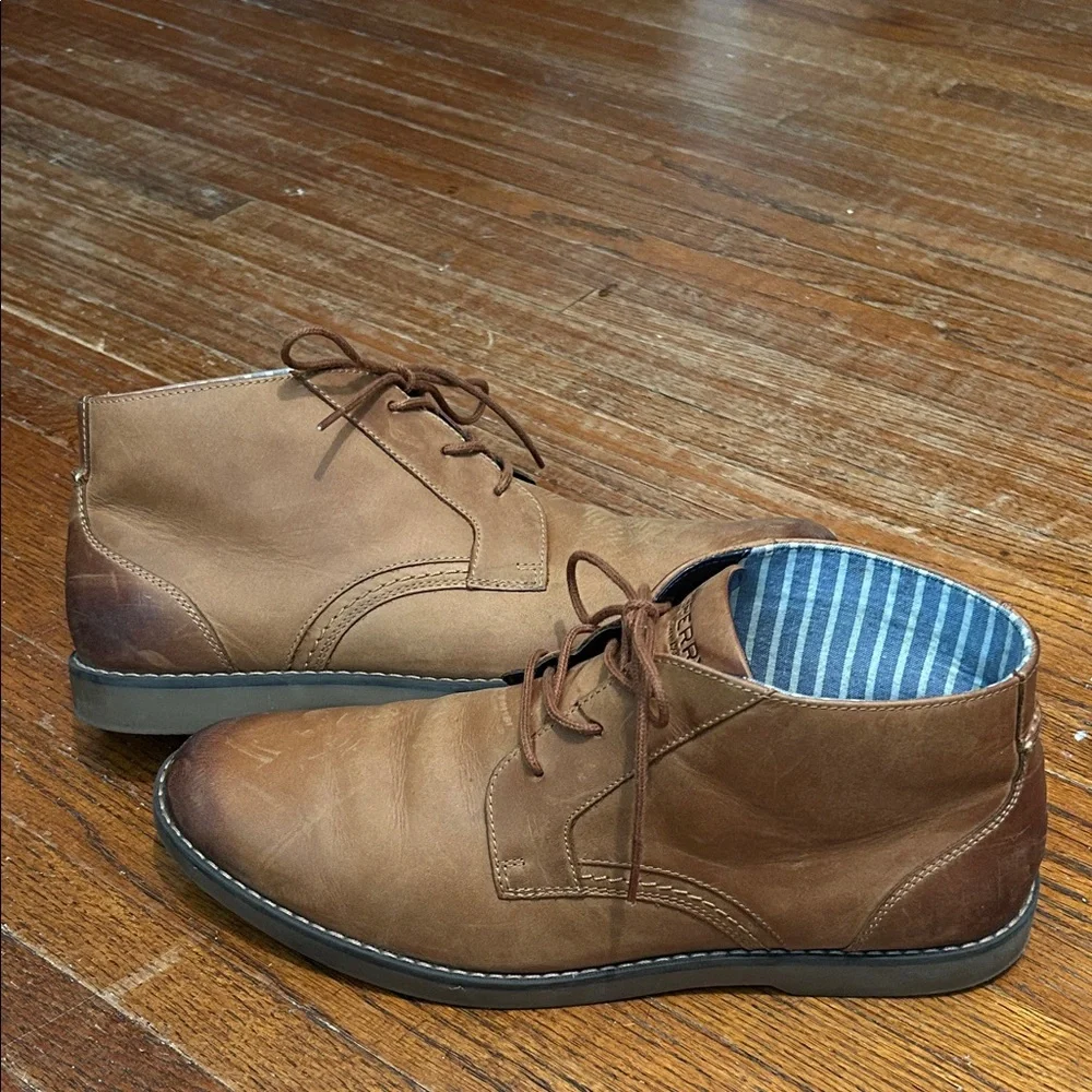 Sperry Brown Leather Ankle Boots